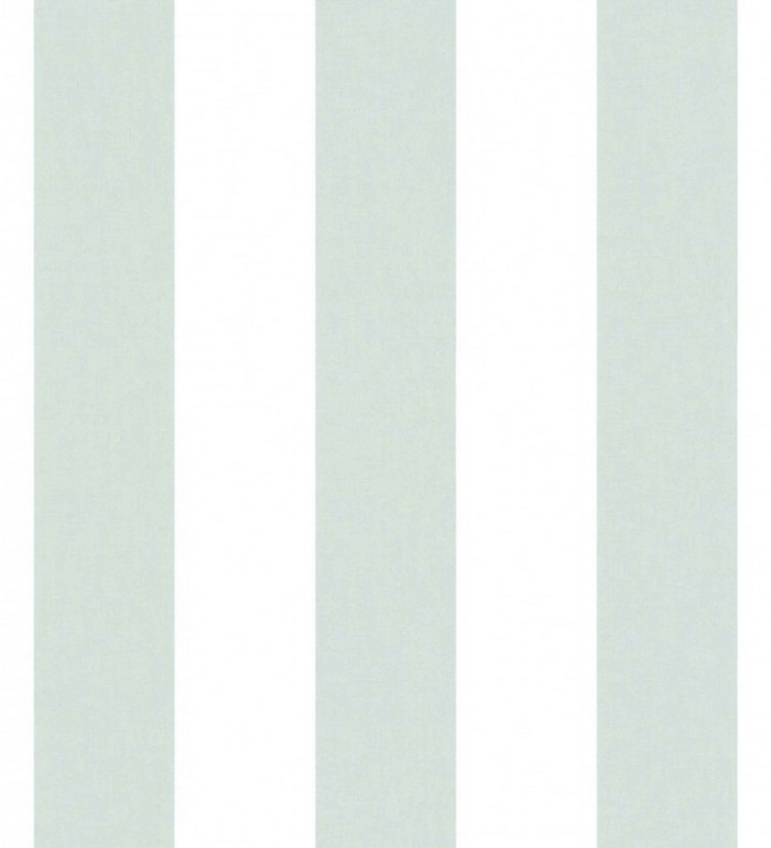 Papel pintado rayas blanco y verde agua - Raya Shannon 125864