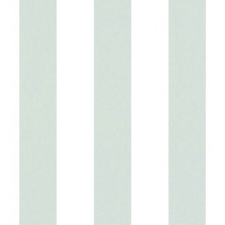 Papel pintado rayas blanco y verde agua - Raya Shannon 125864