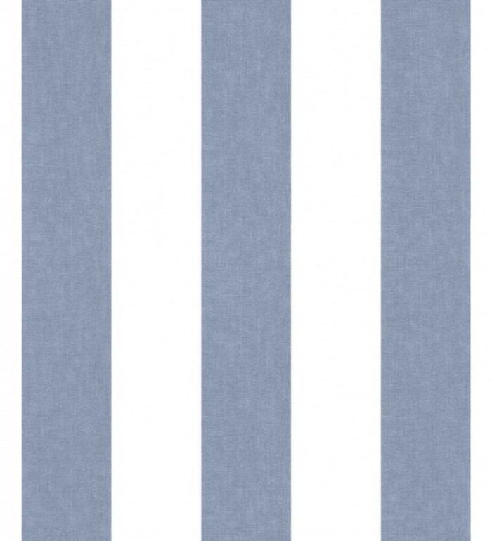 Papel pintado rayas azul y blanco - Raya Shannon 125867