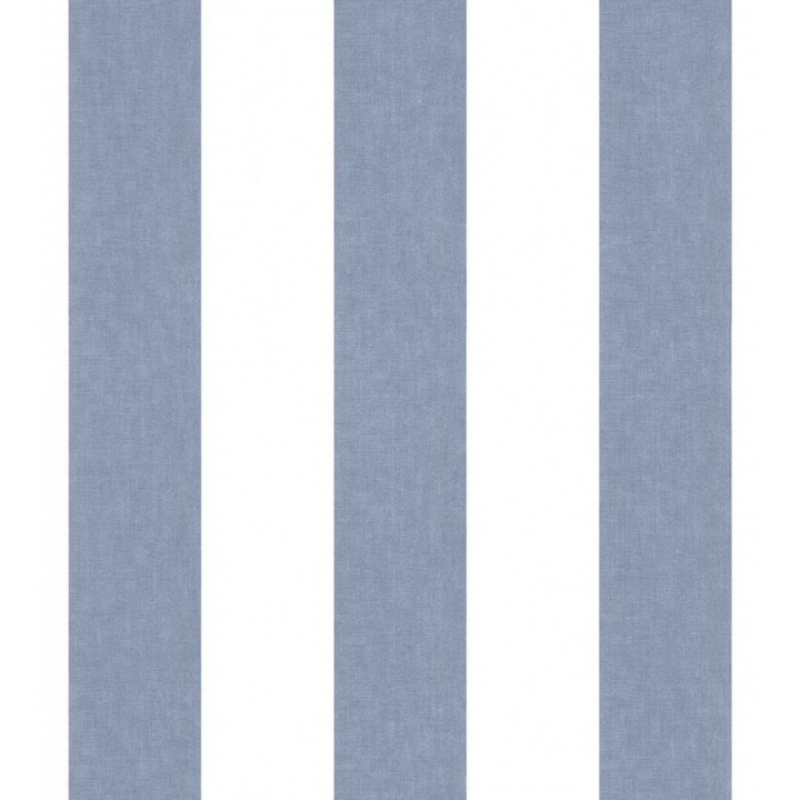 Papel pintado rayas azul y blanco - Raya Shannon 125867