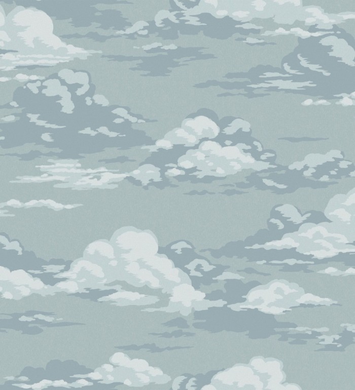Papel pintado de nubes estilizadas en tonos relajante azules claros - Clouds Serenity 683415
