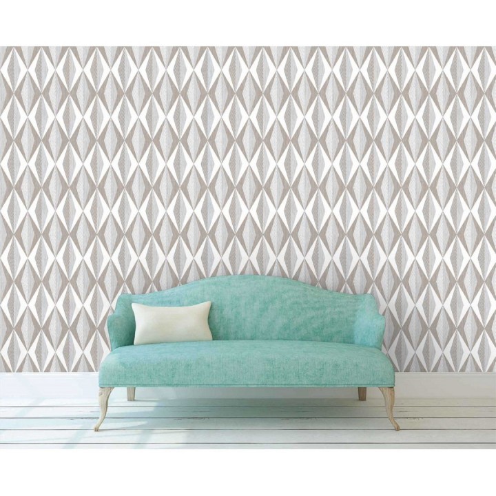 Papel pintado geométrico moderno - Herald Pentagon 125872