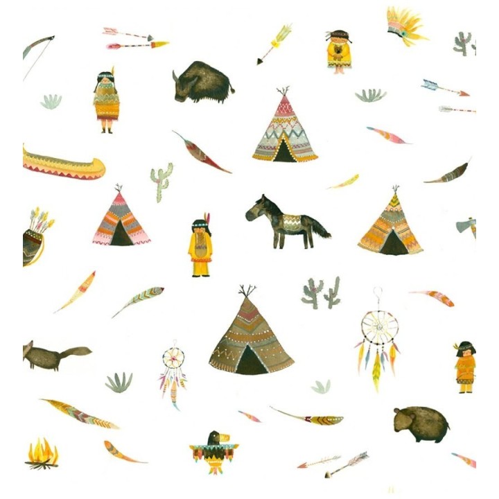 Papel pintado infantil campamento indio - Onawa Camp 125877