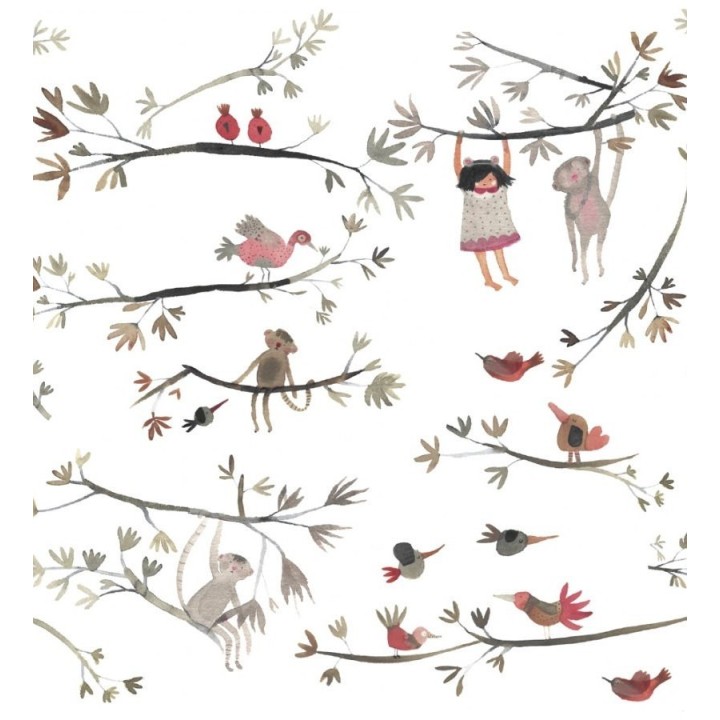 Papel pintado infantil tribu de monos - Monkeys Tribe 125902