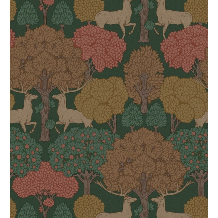 Papel pintado paisaje encantado del bosque con árboles y ciervos - Ebernoe Woods 683456