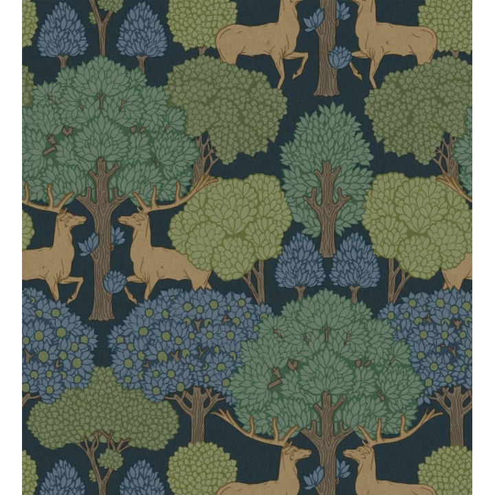 Papel pintado paisaje encantado del bosque con árboles y ciervos - Ebernoe Woods 683457