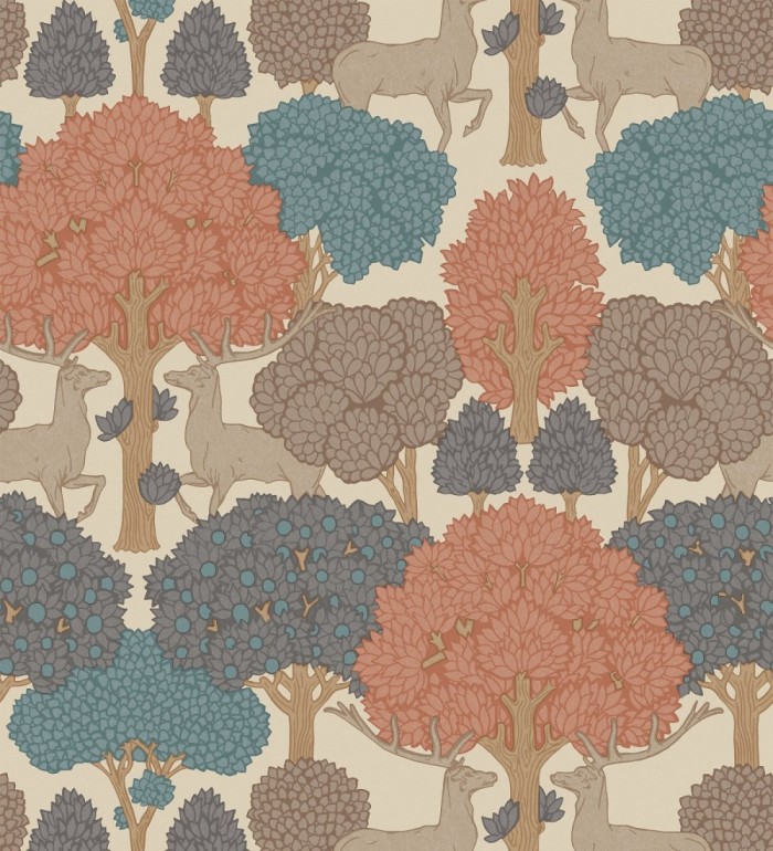 Papel pintado paisaje encantado del bosque con árboles y ciervos - Ebernoe Woods 683458