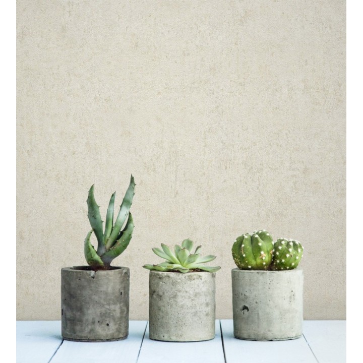 Papel pintado de pared con textura de arcilla natural en tonos beige claro - Aspen Mirage 683477