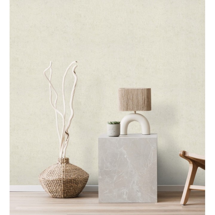 Papel pintado de pared con textura de arcilla natural en tonos beige claro - Aspen Mirage 683477