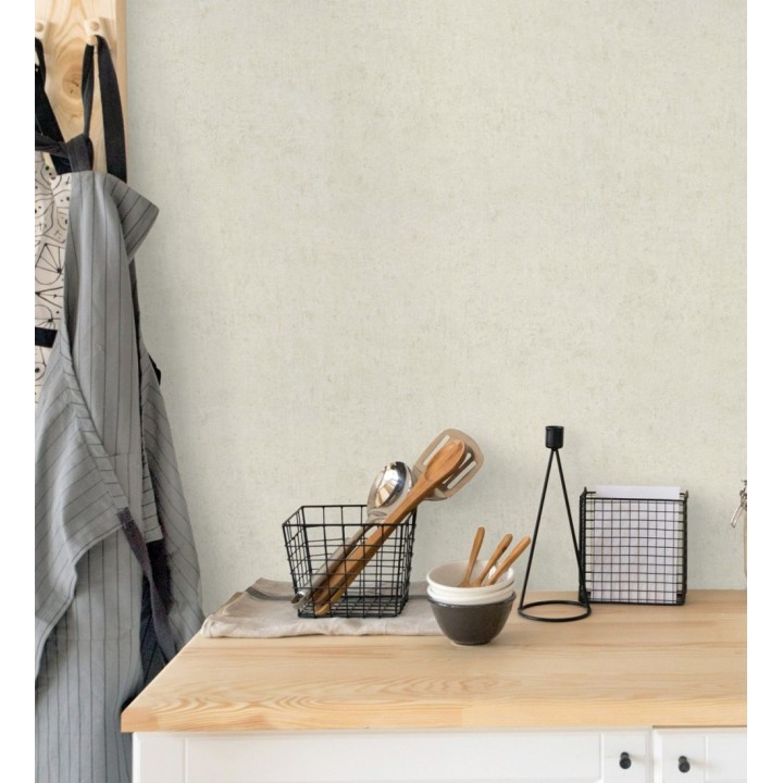 Papel pintado de pared con textura de arcilla natural en tonos beige claro - Aspen Mirage 683477