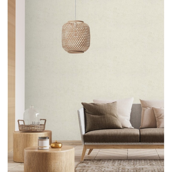 Papel pintado de pared con textura de arcilla natural en tonos beige claro - Aspen Mirage 683477