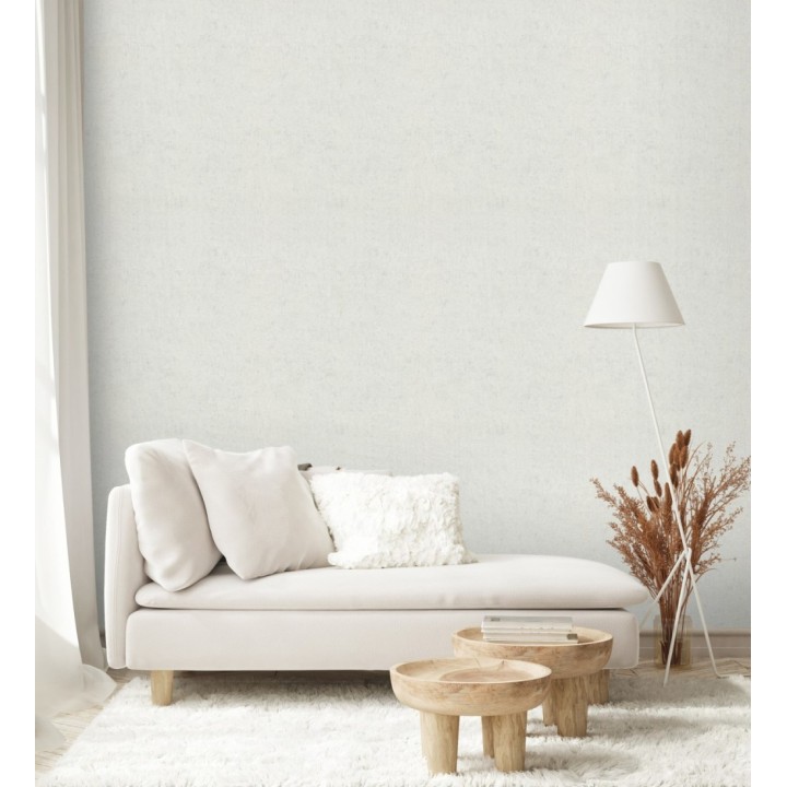 Papel pintado de pared con textura de arcilla natural en tonos gris claro - Aspen Mirage 683479