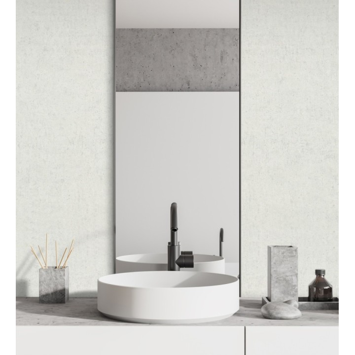 Papel pintado de pared con textura de arcilla natural en tonos gris claro - Aspen Mirage 683479