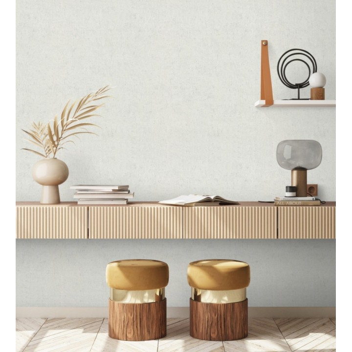 Papel pintado de pared con textura de arcilla natural en tonos gris claro - Aspen Mirage 683479