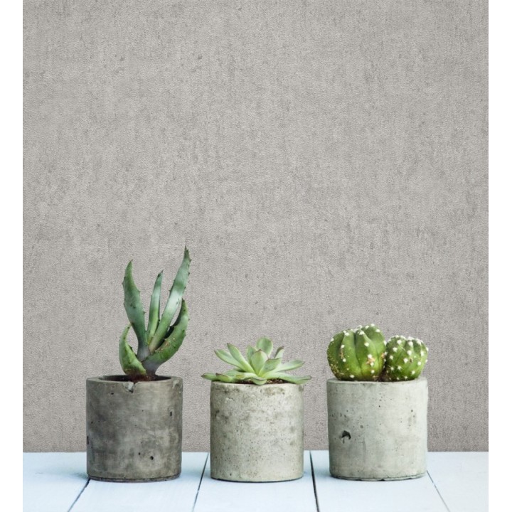 Papel pintado de pared con textura de arcilla natural en tonos grises - Aspen Mirage 683480