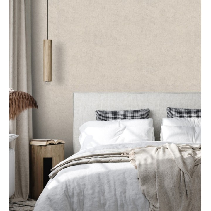 Papel pintado de pared con textura de arcilla natural en tonos beige - Aspen Mirage 683481