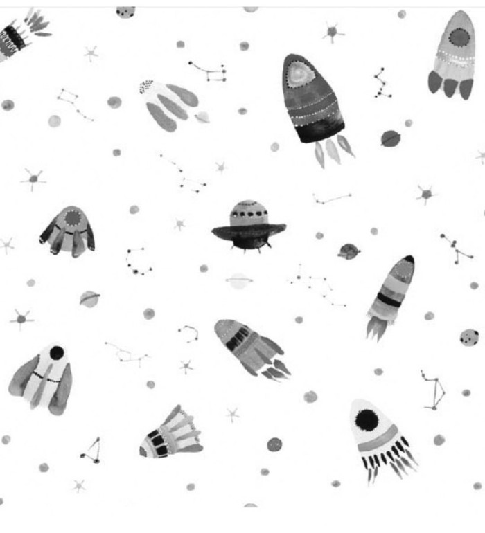 Papel pintado infantil cohetes espaciales - Funny Rockets 125911