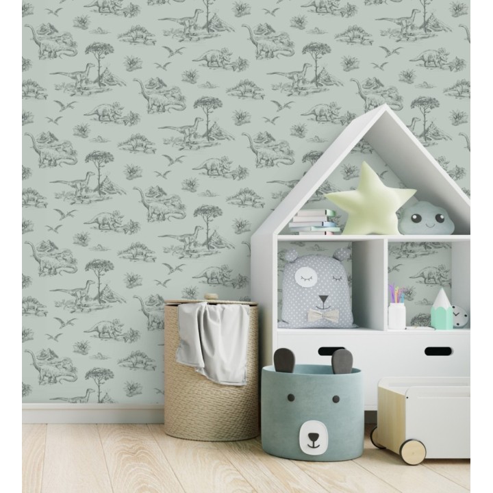 Papel pintado paisaje de dinosaurios - Jurassic Dinosaurs 683494