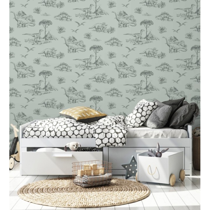 Papel pintado paisaje de dinosaurios - Jurassic Dinosaurs 683494