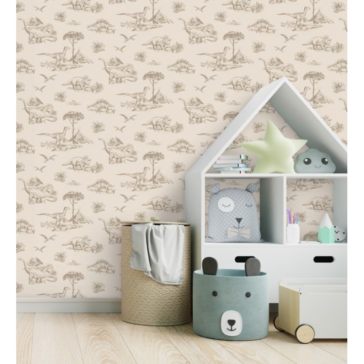 Papel pintado paisaje de dinosaurios - Jurassic Dinosaurs 683495