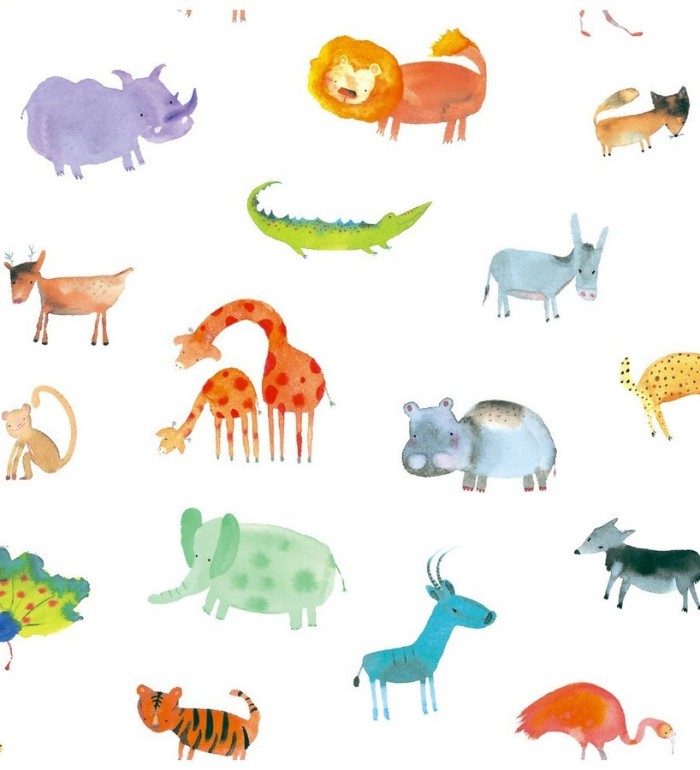 Papel pintado infantil animales del zoo - Animals Zoo 125921