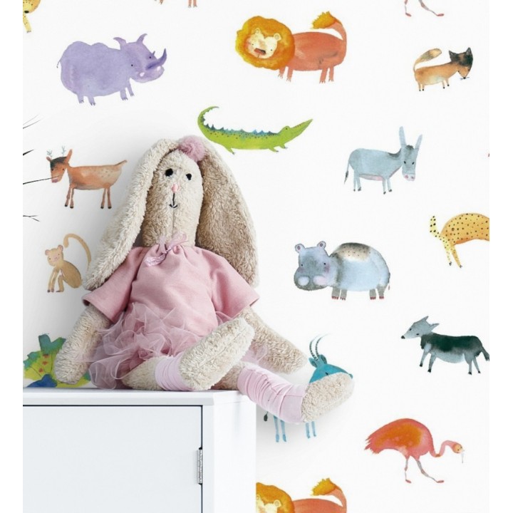 Papel pintado infantil animales del zoo - Animals Zoo 125921