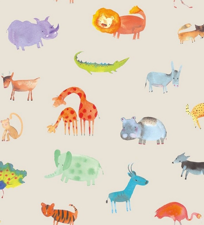 Papel pintado infantil animales del zoo - Animals Zoo 125922