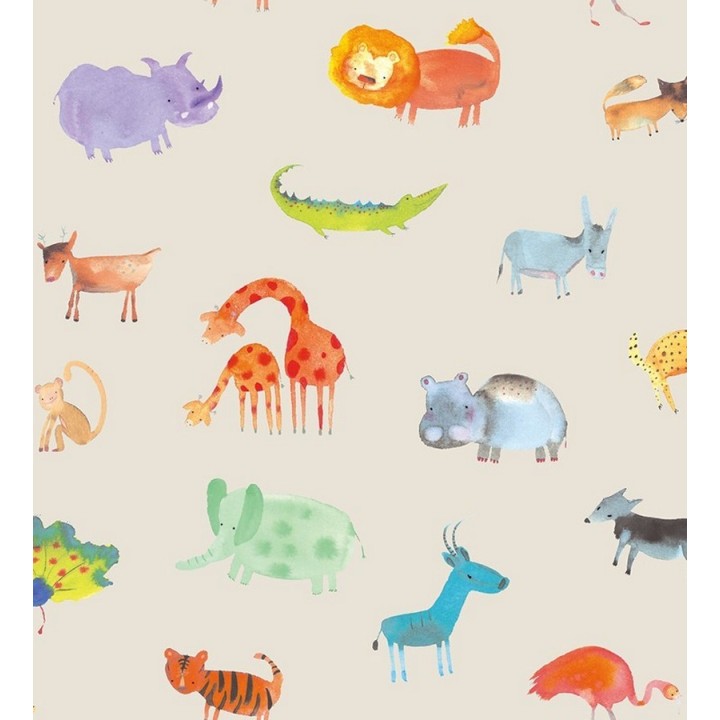 Papel pintado infantil animales del zoo - Animals Zoo 125922