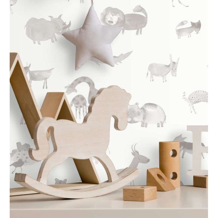 Papel pintado infantil animales del zoo - Animals Zoo 125923