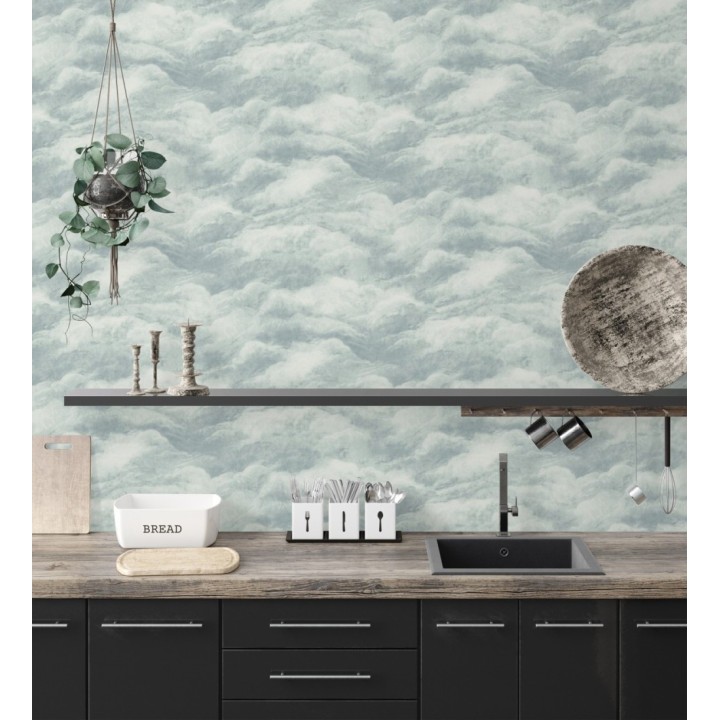 Papel pintado diseño de nubes con texturizado en relieve - Sky Muse 683522