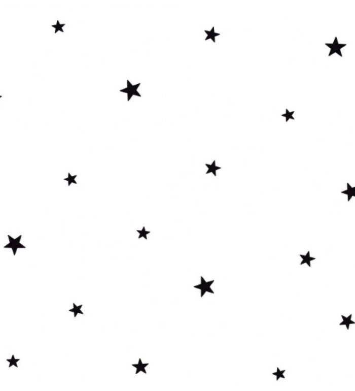 Papel pintado estrellas pequeñas negras y fondo blanco - Mystery Stars 125926