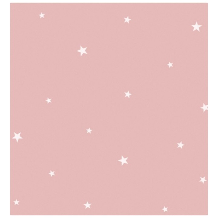 Papel pintado estrellas blancas pequeñas y fondo rosa - Mystery Stars 125928
