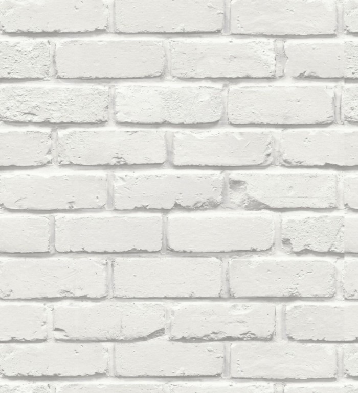 Papel pintado muro de ladrillos en color blanco - Manchester Break 683529