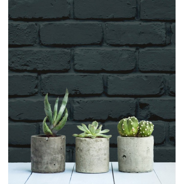 Papel pintado muro de ladrillos en color azul oscuro - Manchester Break 683531