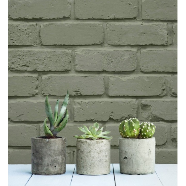 Papel pintado muro de ladrillos en color verde - Manchester Break 683532