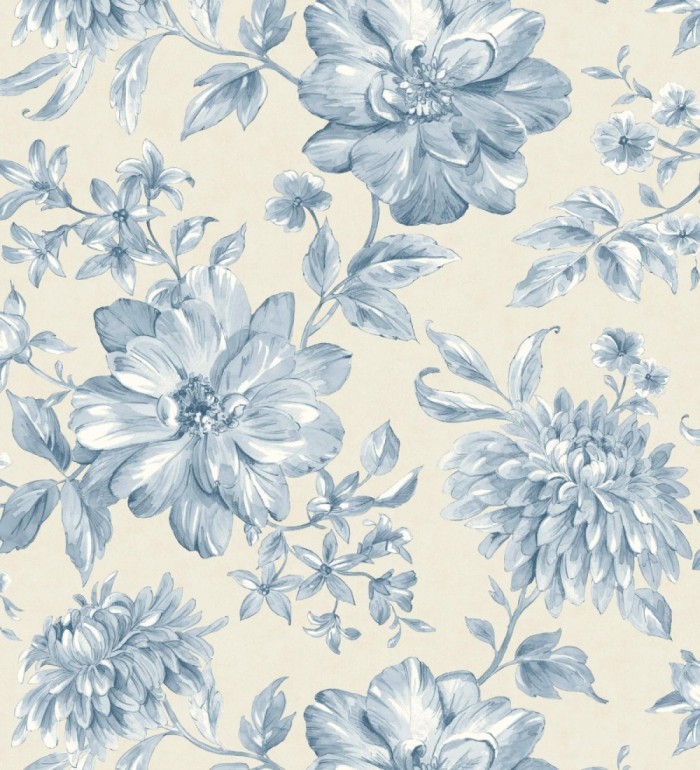 Papel pintado floral vintage tonos - Rosette Dream 683538