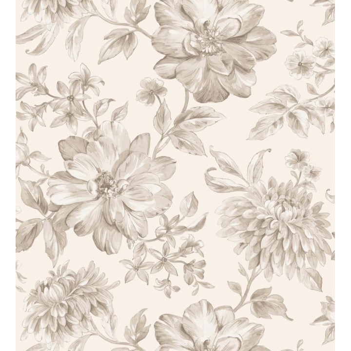 Papel pintado floral vintage tonos - Rosette Dream 683539