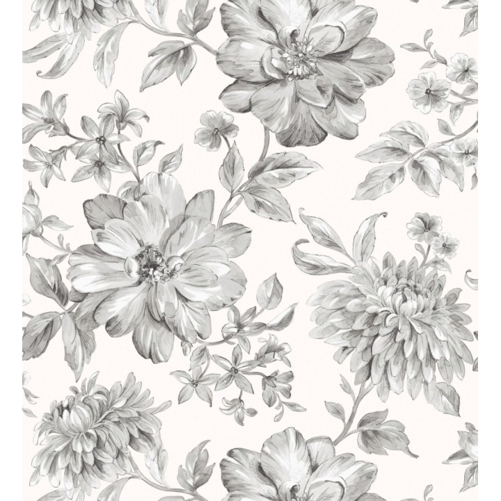 Papel pintado floral vintage tonos - Rosette Dream 683540