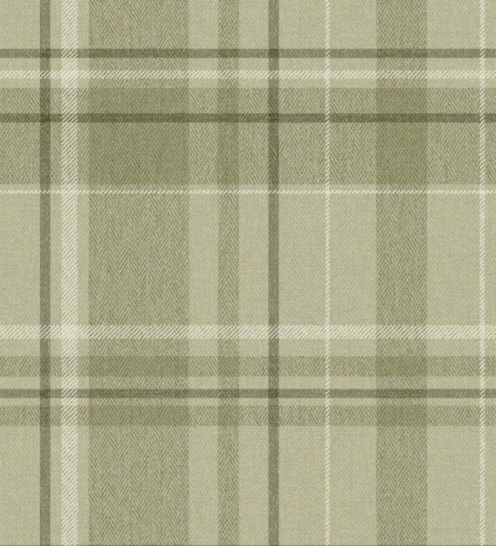 Papel pintado de cuadros escoceses fondo de espiga en tonos verdes - Chevron Edward 683556
