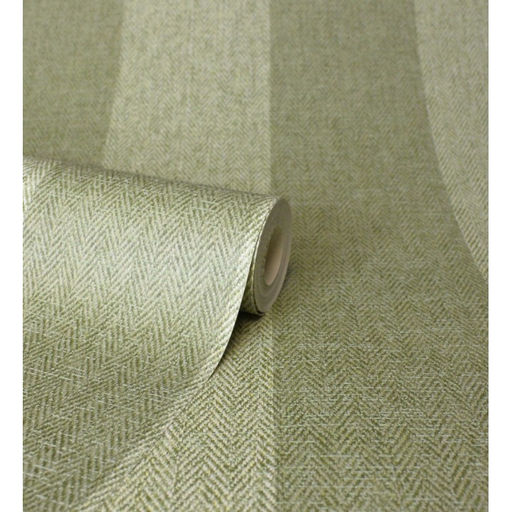 Papel pintado de rayas fondo de espiga en tonos verdes - Chevron Spencer 683557