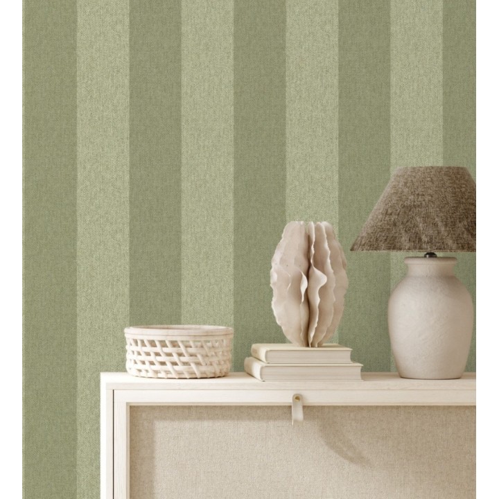 Papel pintado de rayas fondo de espiga en tonos verdes - Chevron Spencer 683557