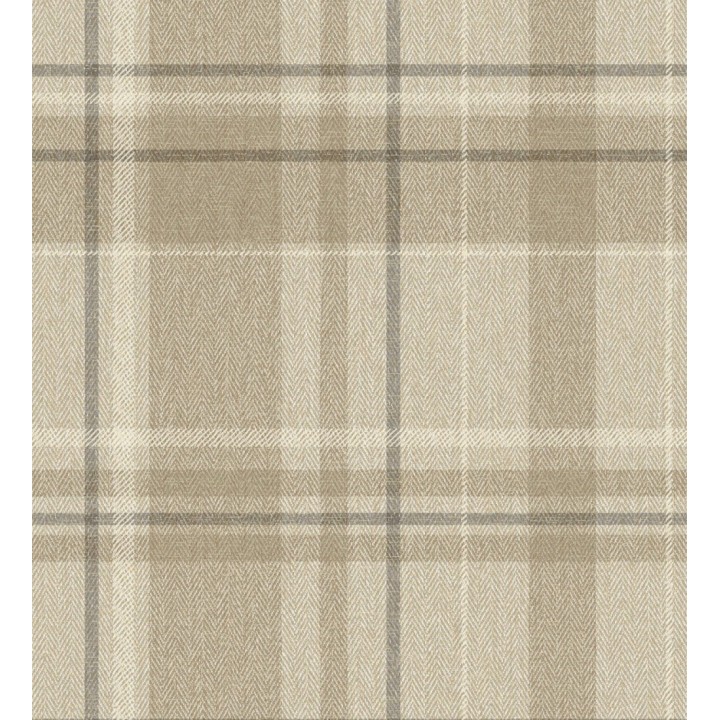Papel pintado de cuadros escoceses fondo de espiga en tonos beige - Chevron Edward 683559