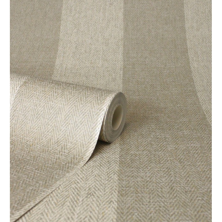 Papel pintado de rayas fondo de espiga en tonos beige - Chevron Spencer 683560