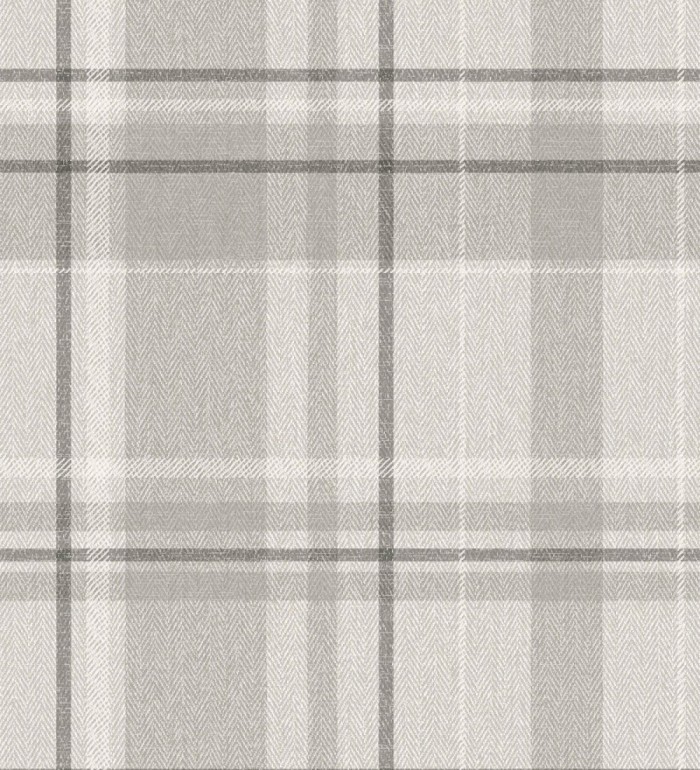 Papel pintado de cuadros escoceses fondo de espiga en tonos grises - Chevron Edward 683562