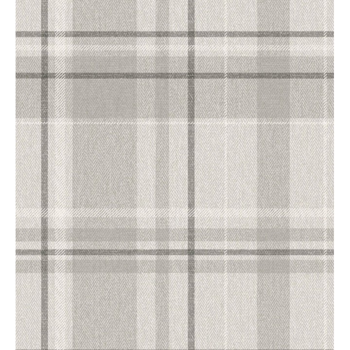 Papel pintado de cuadros escoceses fondo de espiga en tonos grises - Chevron Edward 683562