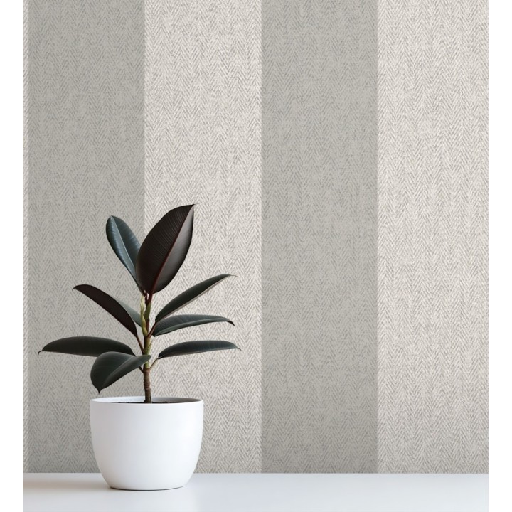 Papel pintado de rayas fondo de espiga en tonos grises - Chevron Spencer 683563