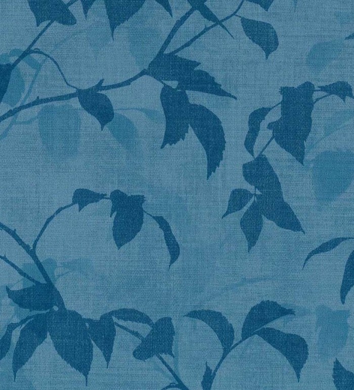 Papel pintado hojas tonos azules - Baltic Gardens 126026