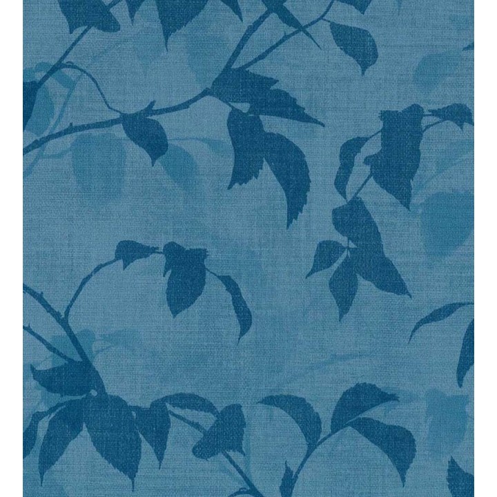 Papel pintado hojas tonos azules - Baltic Gardens 126026