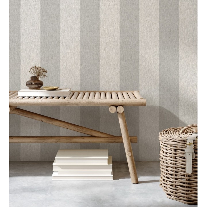 Papel pintado de rayas fondo de espiga en tonos grises - Chevron Spencer 683563