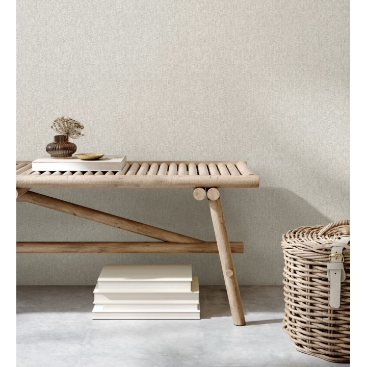 Papel pintado de espiga con micro textura en tonos grises - Chevron Louis 683564